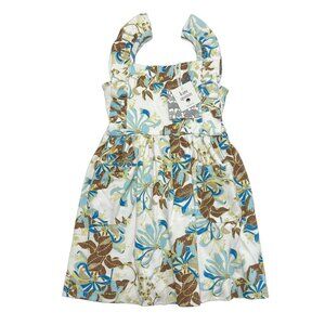 NWT Kate Quinn Organic Floral Ruffle Strap Pinnie